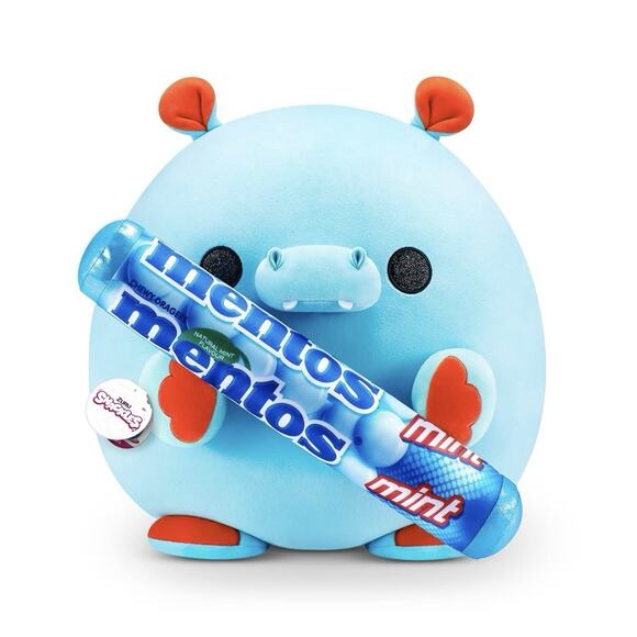 Snackles Huch The Hippo Mentos 14" Blue Plush Stuffed Animal ZURU - Picture 1 of 3
